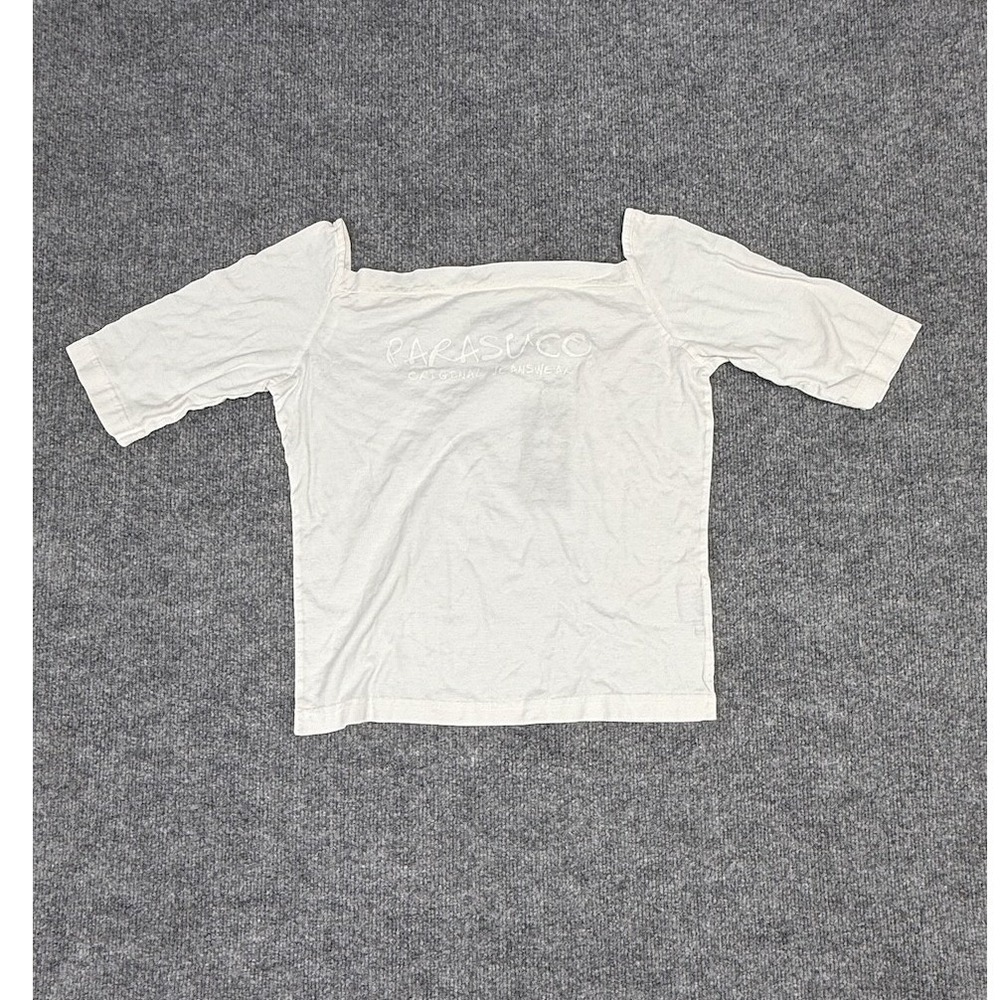 VTG PARASUCO White Square Neck T Shirt Original Jeanswear Size M, NWT